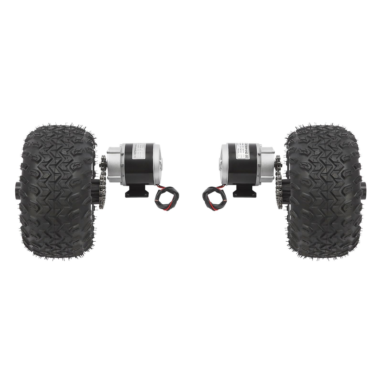 Set di ruote doppie, set di ruote con luci di controllo della batteria e interruttore a pulsante, motore Drive Air Wheel Conversion Kit per scooter elettrico e scooter da spiaggia, leva del