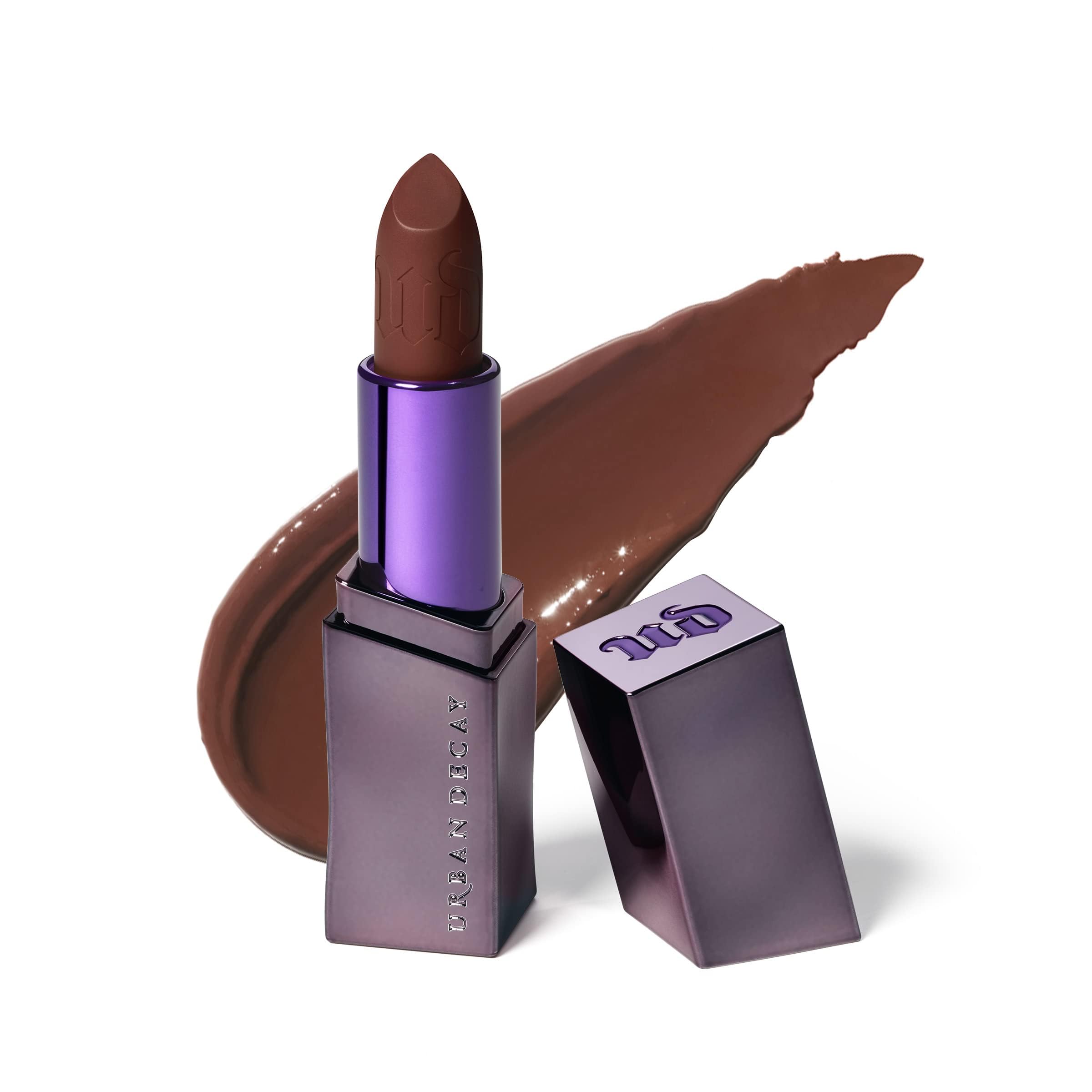 URBAN DECAY Vice Hydrating Lipstick (Iced Americano - Deep Coffee Brown - Cream Finish), Creamy Formula, Moisturizing Lip Color with Aloe Vera & Avocado Oil, Vegan, Cruelty-free - 0.11 oz