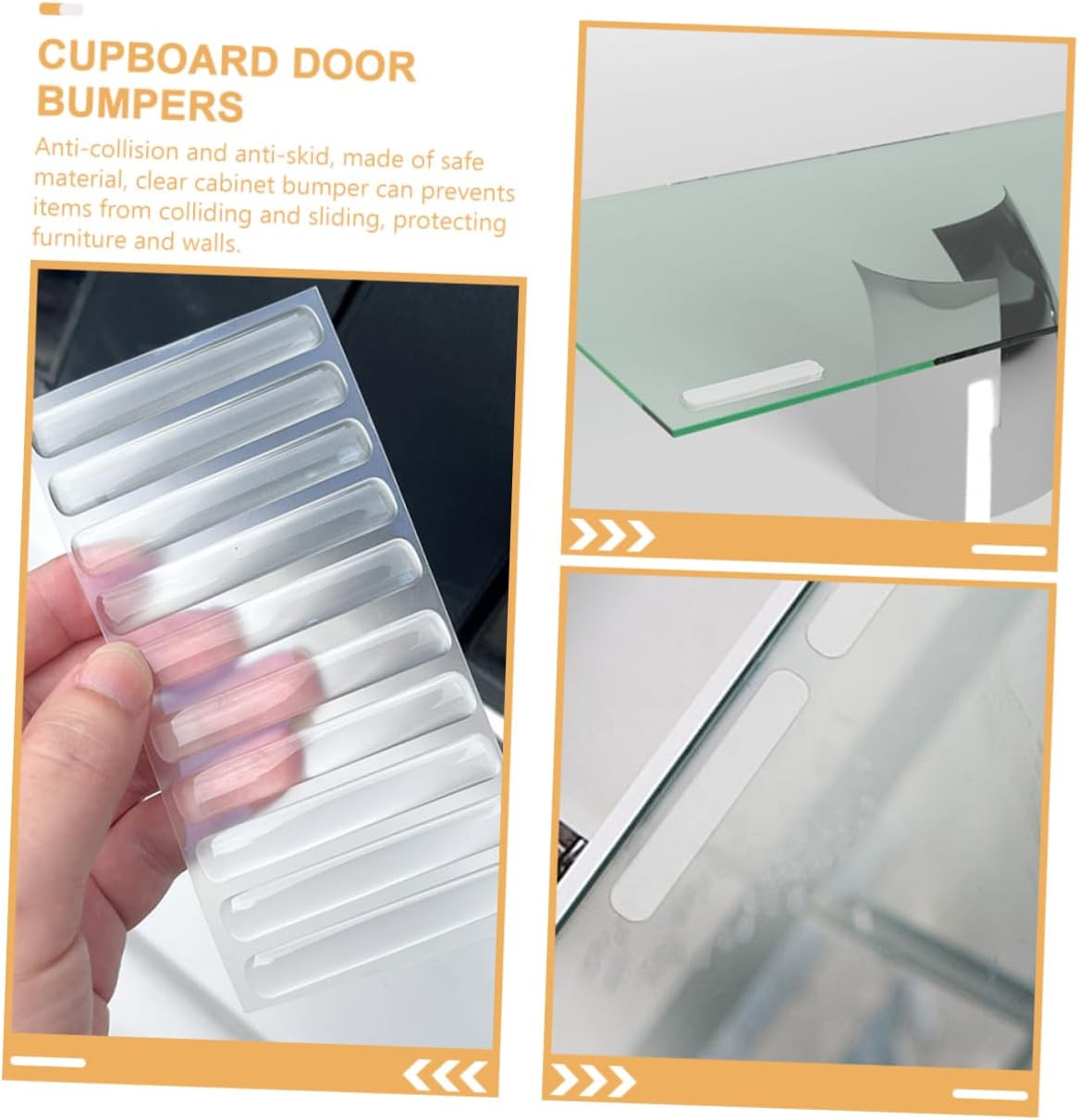 Hemobllo 10sheets Adhesive Sliding Door Bumper for Cabinet Drawer Cupboard Scratch Wall Protector