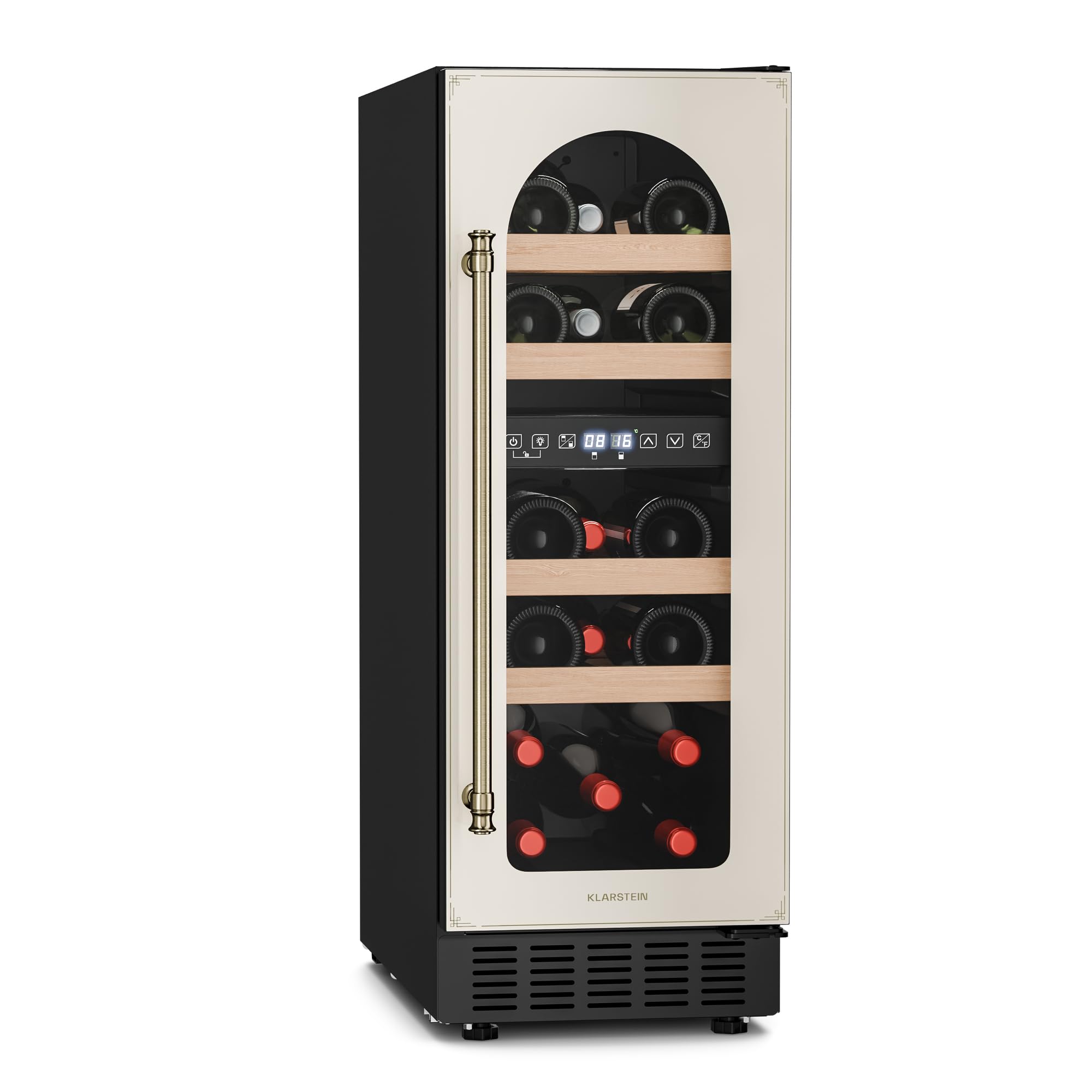 KLARSTEIN Vinoteca, Nevera para Vinos con 1 Zona de Refrigeración, Botellero Puerta Cristal para Vino, Proseco, Expositor Interior y Exterior, Panel Táctil, 20 L., Vinoteca Capacidad 7 Botellas — view 24