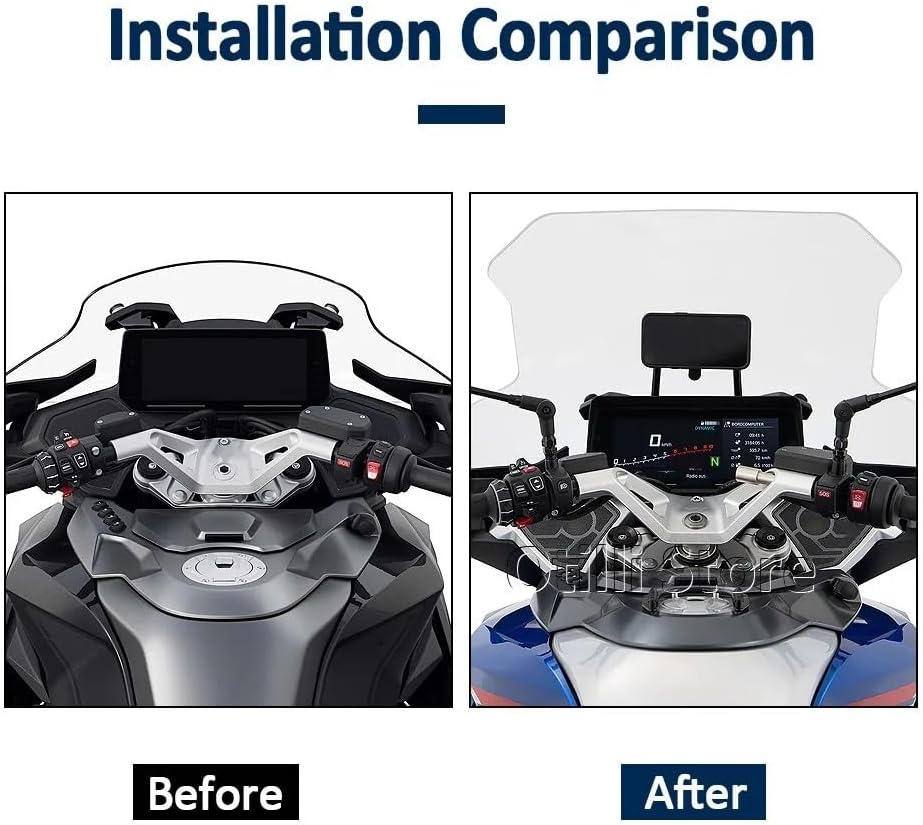 Motorcycle Phone Navigation Holder Fit for BMW R1300RT r1300rt R 1300 RT 2025 2026 Windshield GPS Navigation Bracket Mount (Set)