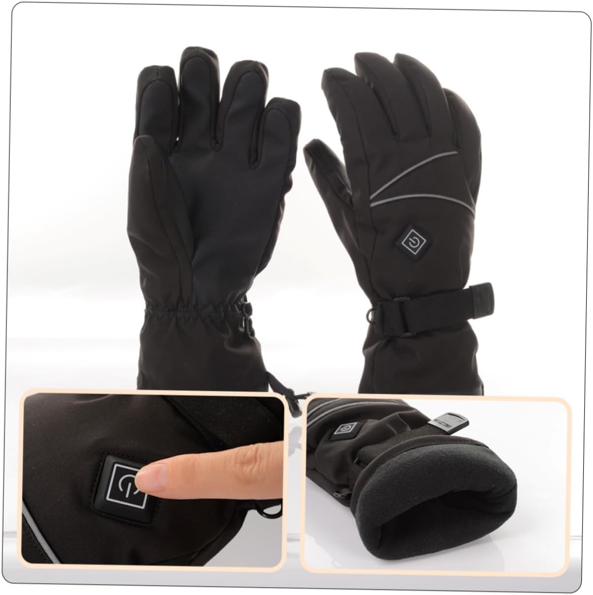 Heating Glove Men's Winter Supply 3-Mode Temperature Sturdy Cotton Polyester Windproof Waterproof