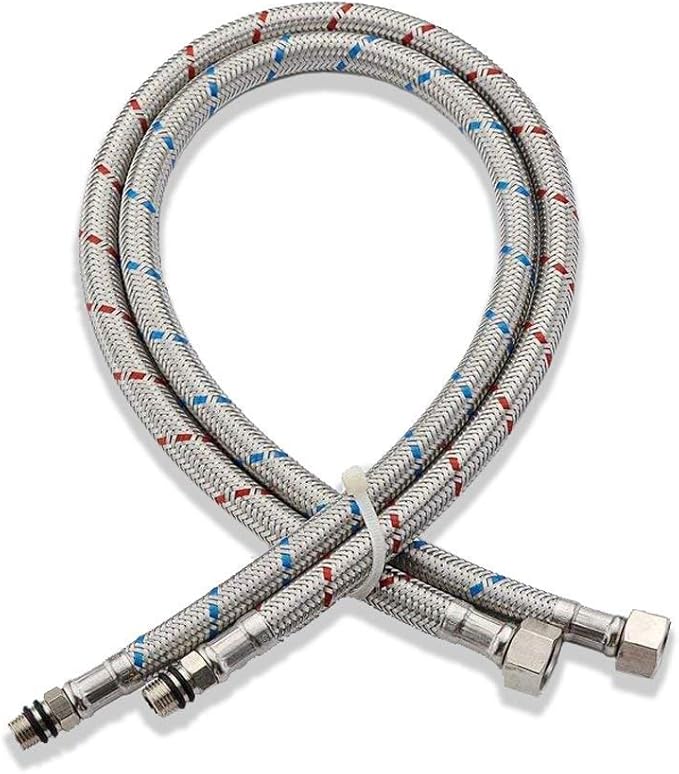 Water Supply Lines for Kitchen Faucet and Bathroom Faucets, 24-Inch ...