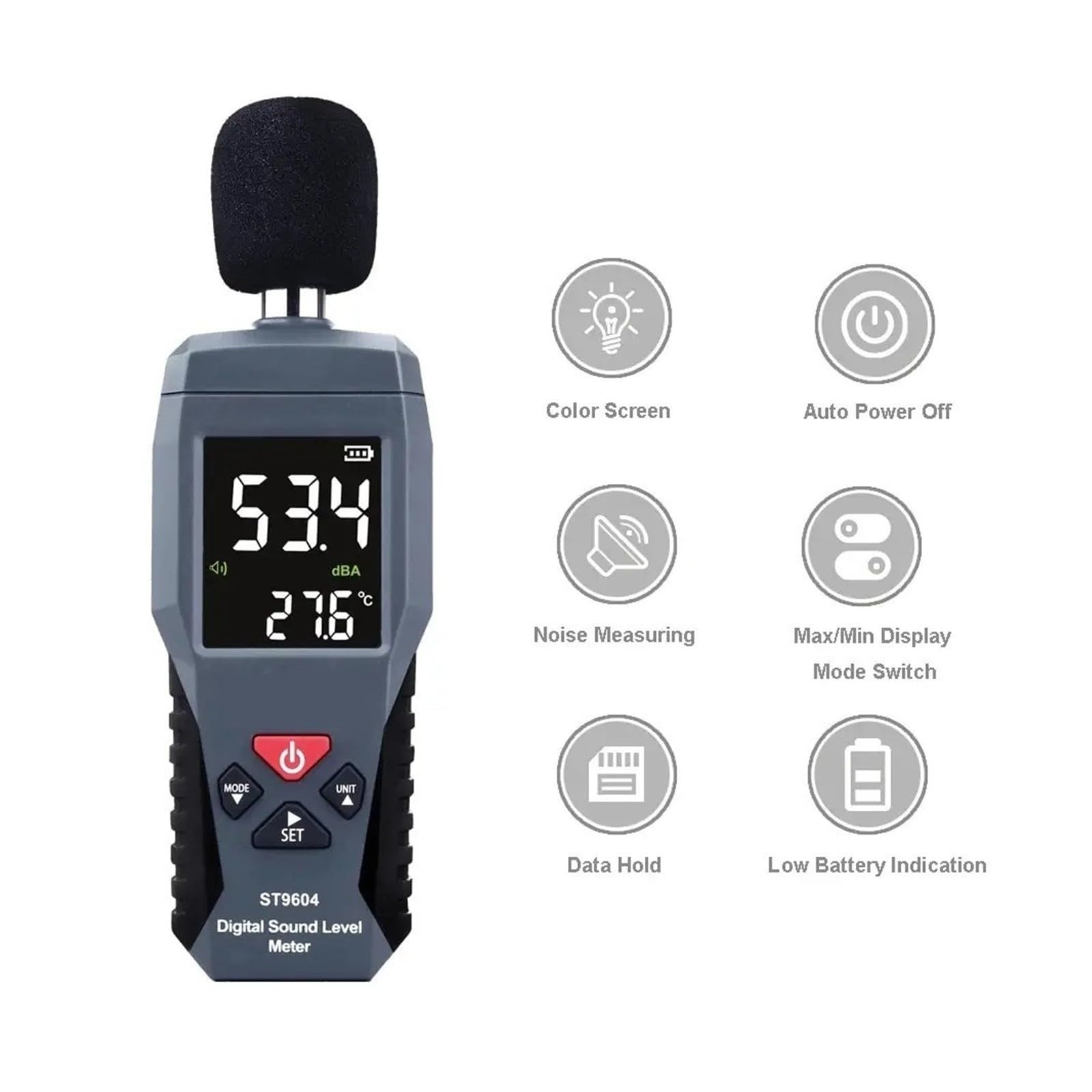 Medidor De Nivel De Sonido Digital Medidor De Decibelios 30-130dBA