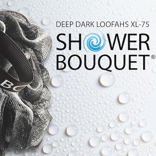 Miniatura 7 de Loofah-Charcoal Bath Sponge XL-265oz-Set by Shower Ramo paquete de 4 puf de malla extra grande para hombres y mujeres exfoliante con gran limpieza