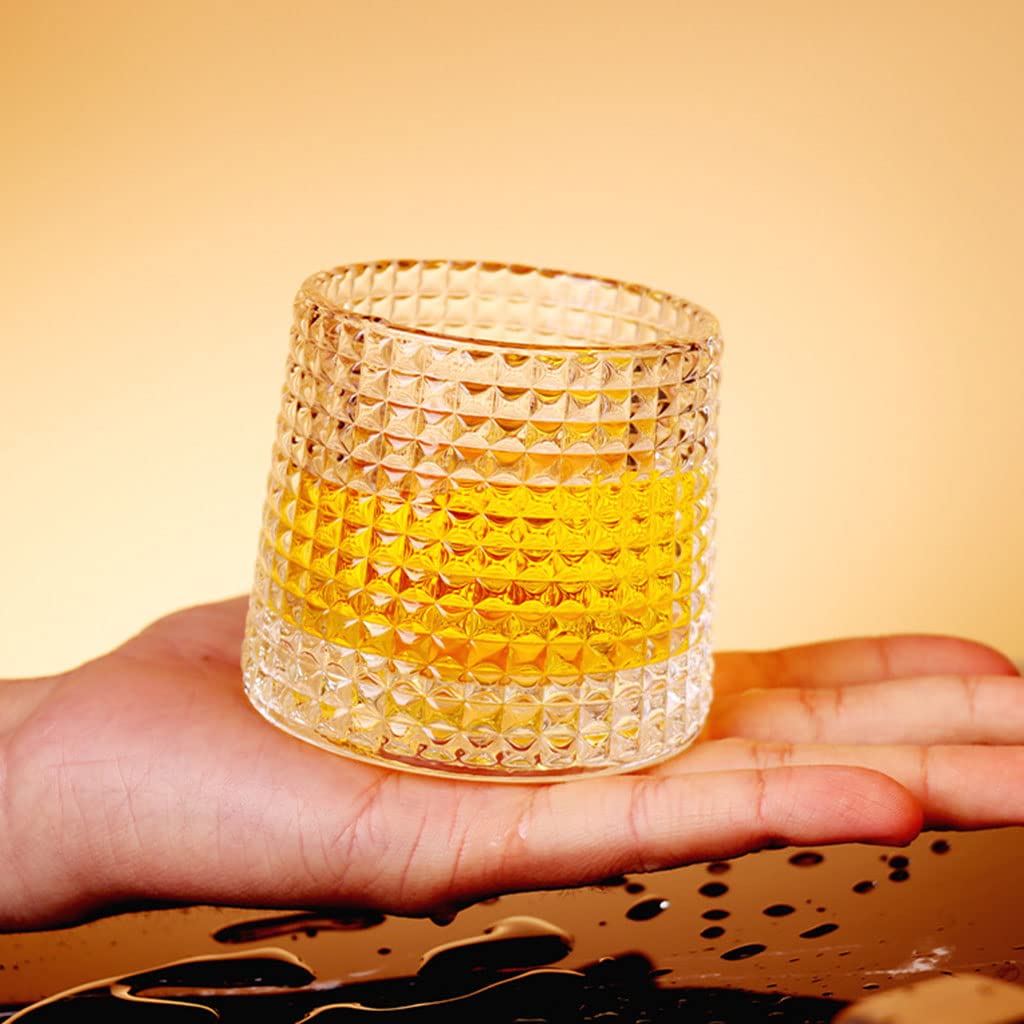 Drehbares Weinglas für Zuhause, Hotel, Weinglas für Brandy, altmodische Snifter-Tassen, Weinbecher