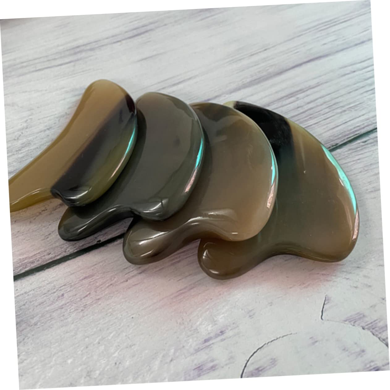 FRCOLOR 4 Herramientas De Masaje Raspadoras Guasha Para Belleza Hogar Viajes Tabla Gua Sha