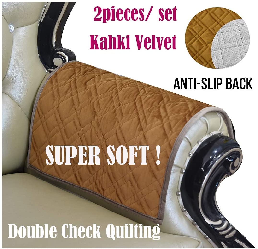 Copri poggiatesta per Divano , Copribraccioli per Divano sedia reclinabile Bracciolo Copri Poltrona Braccioli Protezione Copri sedile Divano , Per 1 2 3 Posti ( Color : Camel color , Size : 1 seat