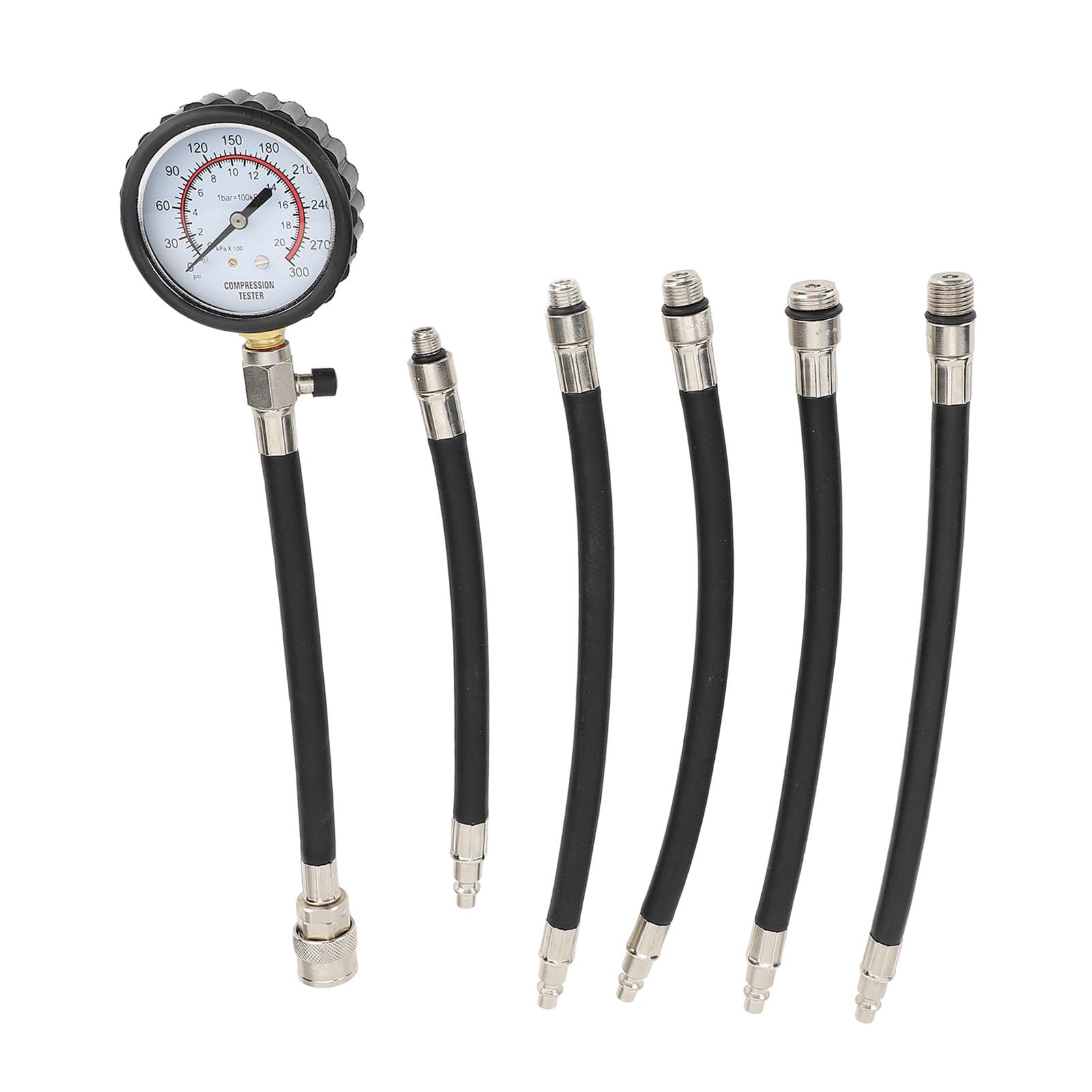 Kit Tester di Compressione del Cilindro del Motore a Benzina 0-300 Psi per Moto, Auto, ATV e Altro