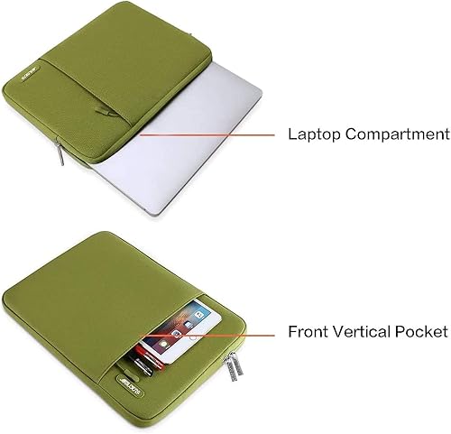 Vista 277 de MOSISO Funda vertical de poliéster con bolsillo para laptop de 15 pulgadas, para MacBook Air 15 M4 A3241, M3 A3114 y M2 A2941 de 2025, 2024 y 2023