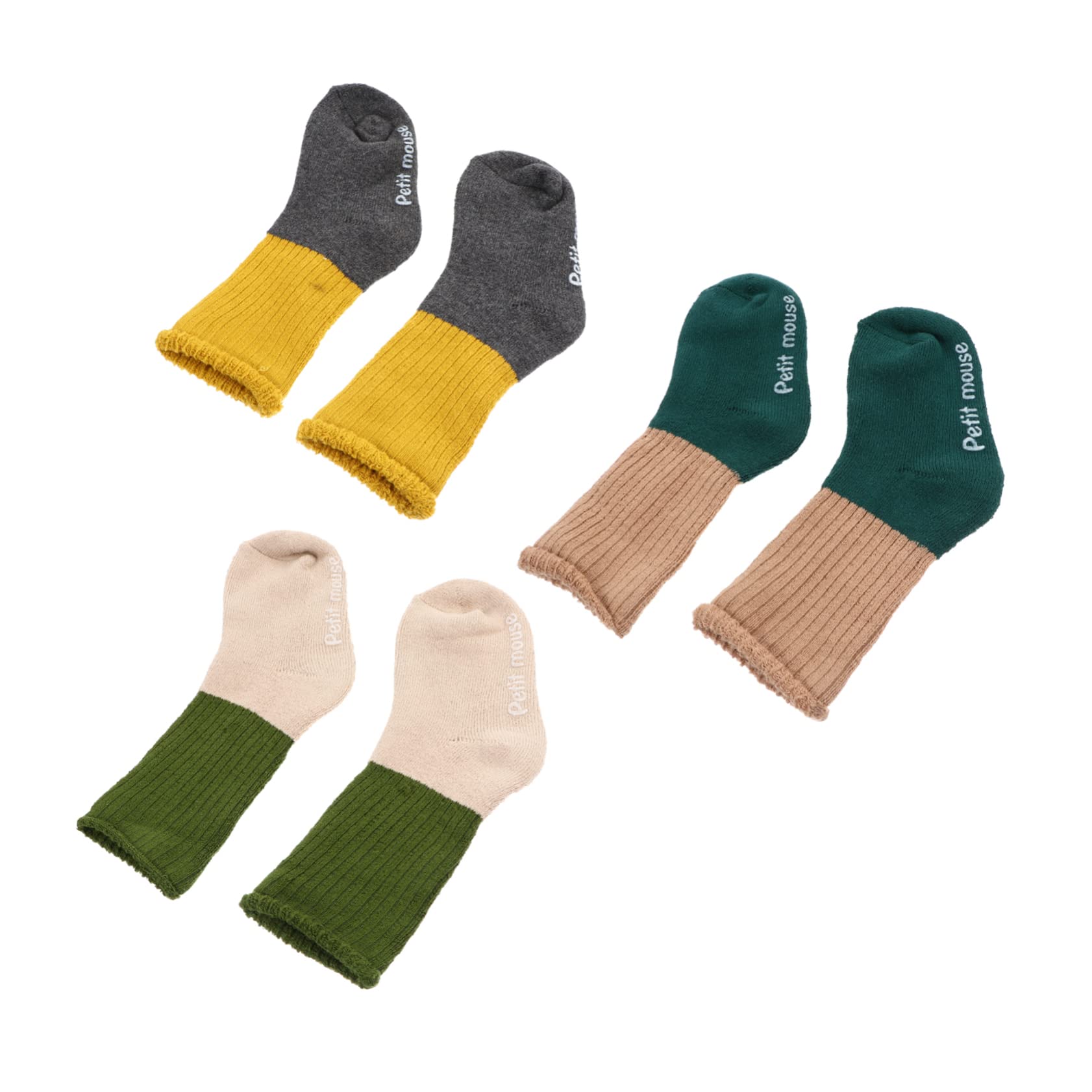 WOFASHPURET Cute Baby Floor Socks 3 Pairs Cotton Warm Socks Perfect for Baby Shower Christmas Present