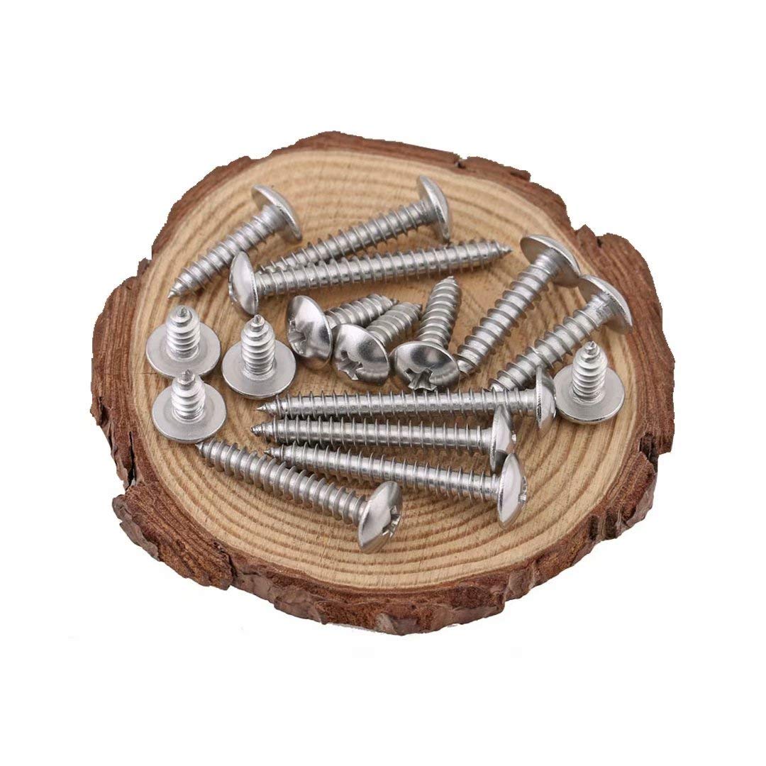 BOZONLI M6 Mushroom Head Self Tapping Screws Wood Screws Pan Head Phillips Drive Screws, M6×40mm,20 pcs - Image 2