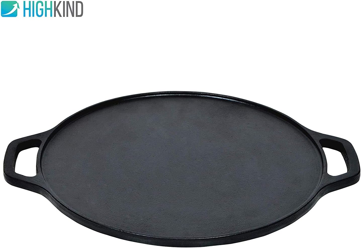 Pre-Seasoned Cast Iron Dosa Tawa with Premium Extra Coating (12 inches) Perfect for Cooking on Gas, Induction and Electric Cooktops