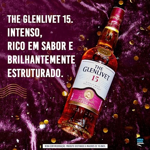 The Glenlivet Scotch Whisky The Glenlivet 15 Anos Single Malt Escocês - 750 Ml