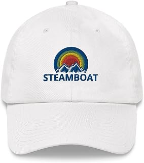 Steamboat Hat, Steamboat Springs Colorado Gift Embroidered Baseball Cap for Men Women