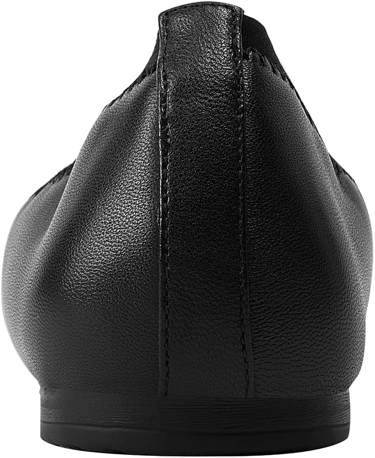 Women's Flat Black Round Toe Business Casuals Shoes Bow-Decorated Low Heels Dress Shoes for Women