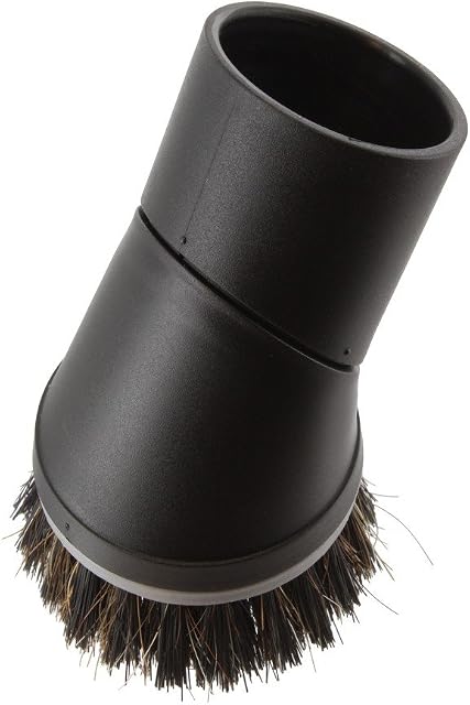 Paxanpax 69-ML-10C, PFC852 Compatible Miele Universal Natural-Bristle Swivel Neck Round Dusting Brush (SSP10), Black