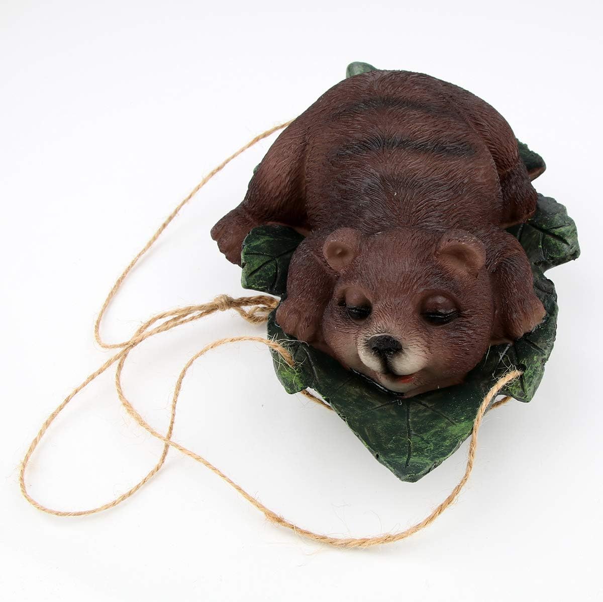 Spring Easter Decorations Hanging Animal Statue,Frolicking Brown Bear Hanging Garden Sculpture Decorative Outdoor Ornaments Décor,Best Indoor Outdoor Statues Yard Art Figurines for Patio Lawn House