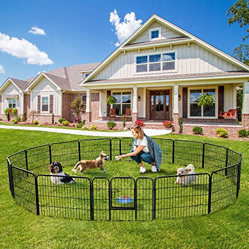 Image of Yaheetech 24in x 5.3ft Rustproof Foldable Metal Decorative Garden Fence | Durable Metal Frame, Tool-Free Quick Setup,Custom Multi-Shape,Fold Flat Storage, Multi-Scene For Garden Patio RV Camping
