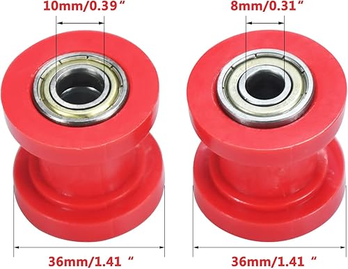 Vista 12 de Guía de rueda tensor de rodillo de cadena de 0.315 in, 0.31 pulgadas, 0.394 in, 0.39 pulgadas, para Baja DB30 Doodlebug Dirt Bug Mini Bike 110cc Azul