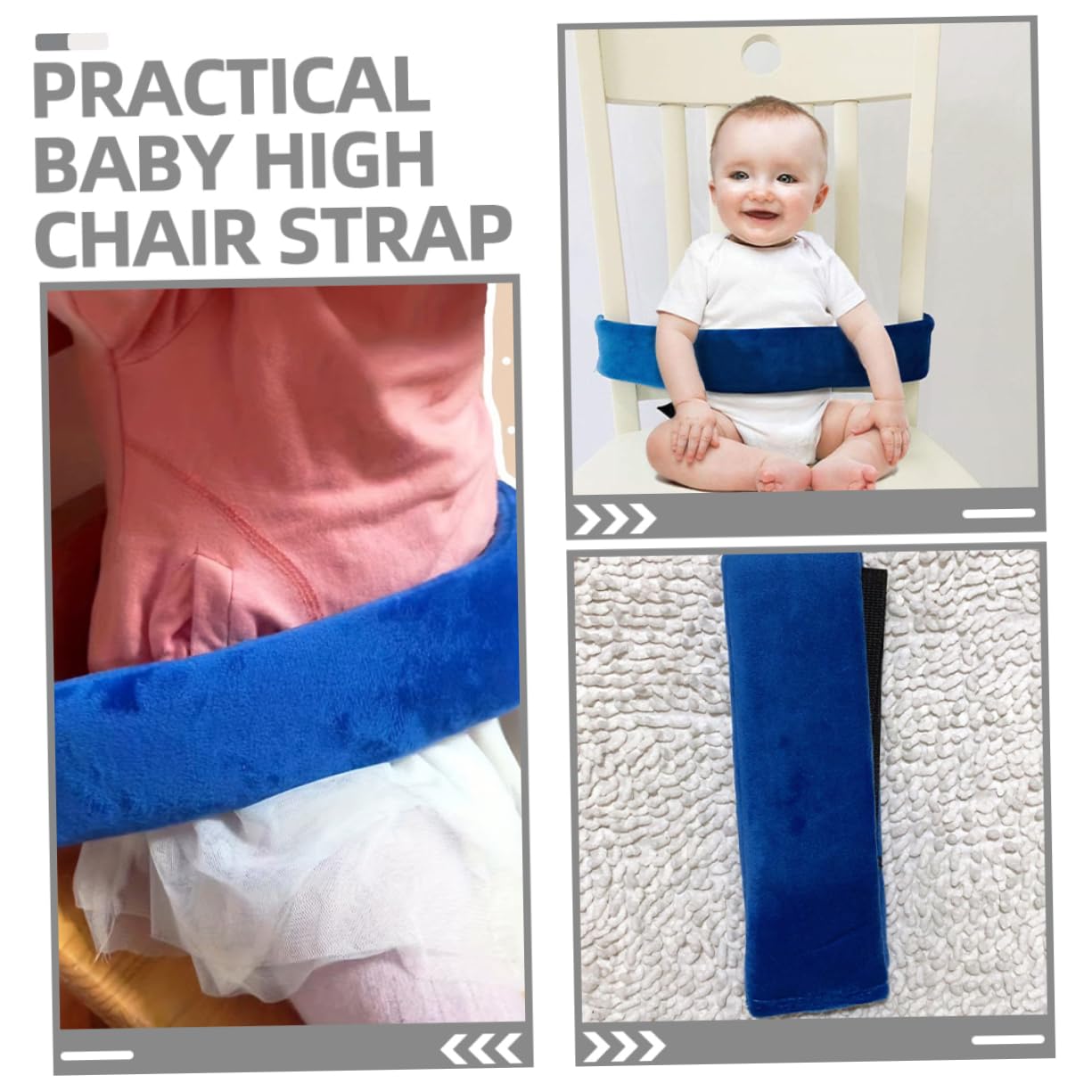 5pcs High Chair Strap Replacement for Safety Adjustable Lightweight and Portable Dining for High Chair and Stroller Use