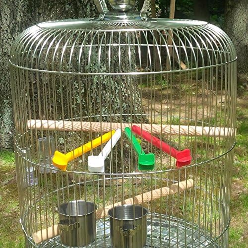 Lot of 4 Universal Bird Plastic Perches Clips Which Fit Securely to Any Cage - Bird Cage Perch