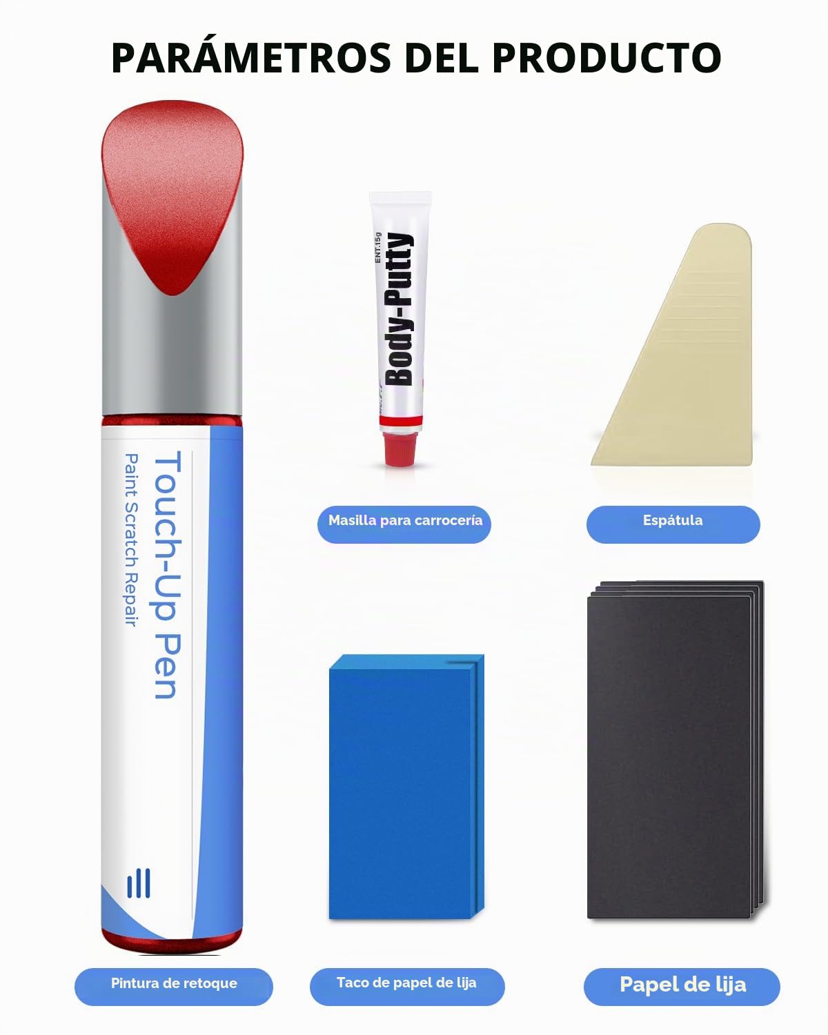 PQ Race Red Kit de pintura de retoque compatible con Ford Coincidencia exacta de desconchones y arañazos