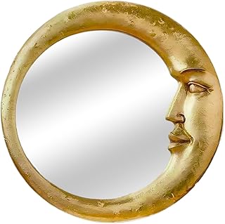 Comprar Espejo de baño de pared, espejo de luna de bruja vintage para dormitorio, decoración multifunción para apartamento cocina, oficina, dormitorio, sala de estar
