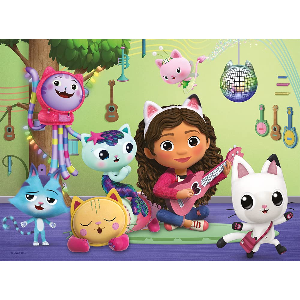 Trefl - Koci Domek Gabi, Gabi i Jej Uroczy Domek - Puzzle 30 Elementów - Kolorowe Puzzle z Bohaterami Bajki, Kreatywna Rozrywka, Koty, Muzyka, Zabawa dla Dzieci od 3 lat