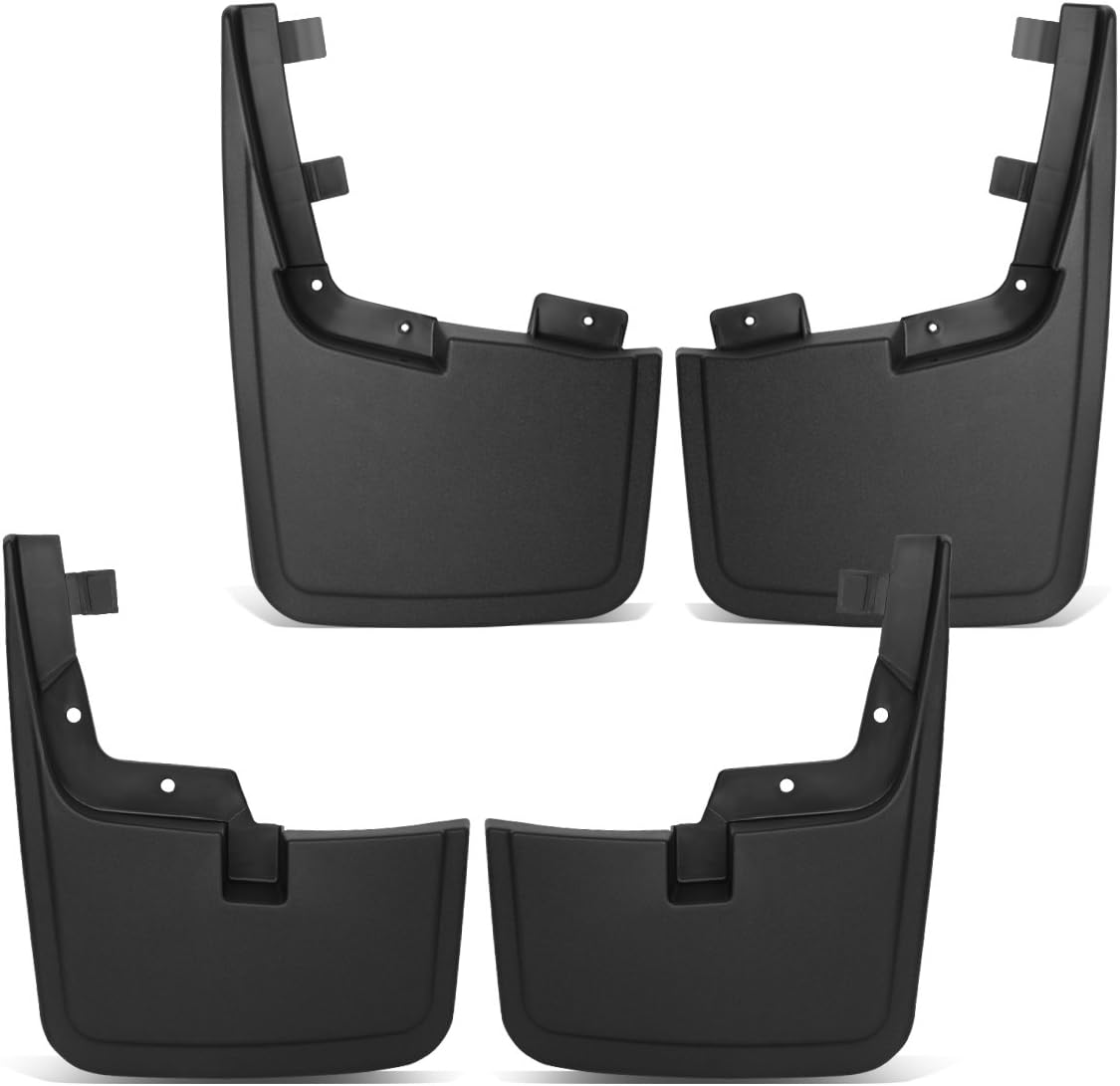 Auto Dynasty Compatible with Ford F150 w/o OE Wheel Lip Moulding Front+Rear 4Pcs Mud Guard Splash Flap Kit
