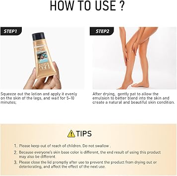 Leg Makeup Lotion,Full Coverage Body Makeup No Transfer Waterproof Tattoo Cover Up Make up, Leg Make Up to Cover Veins Scar, Concealer Long Lasting Body Coverage Perfector (Medium Glow)
