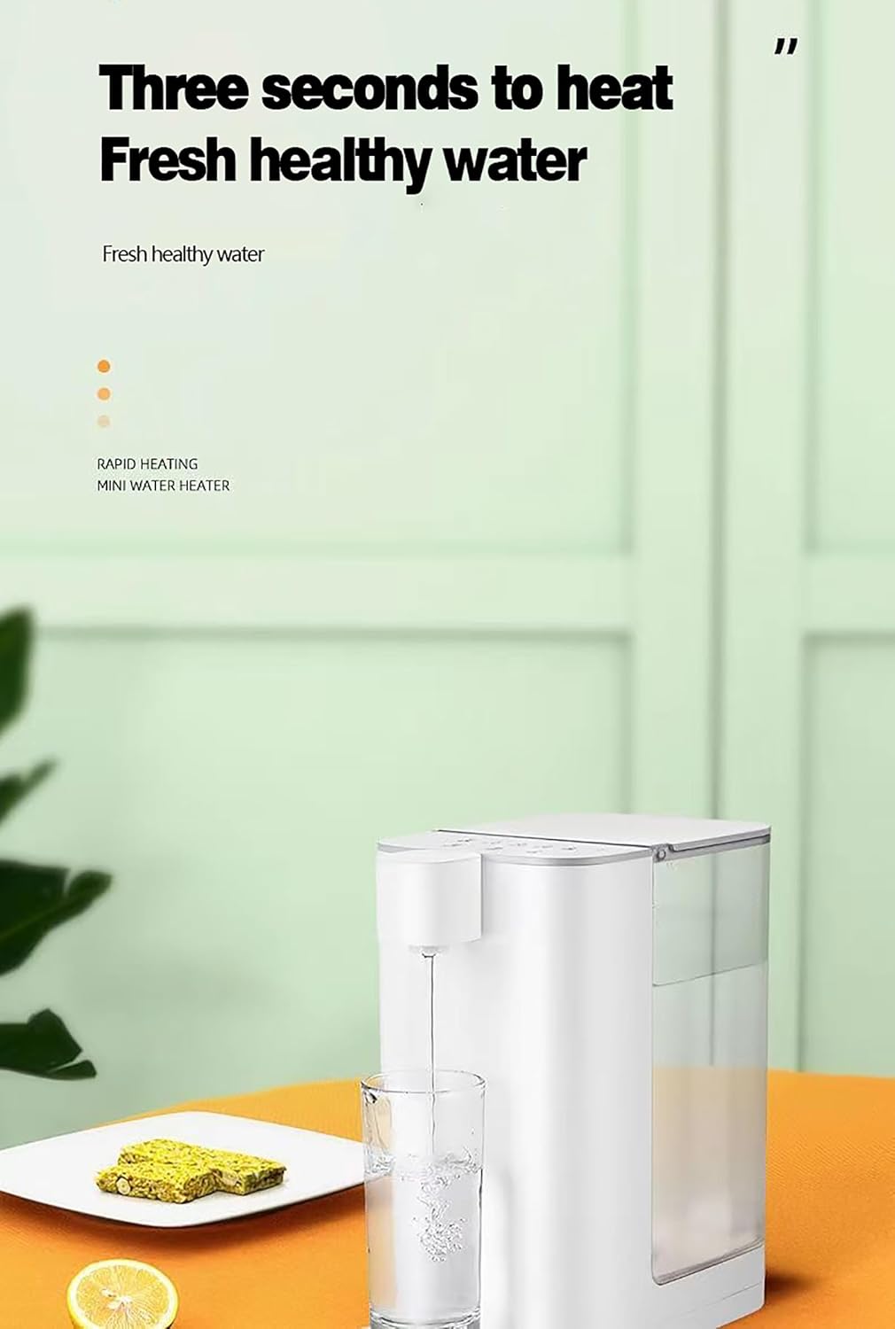 Portable Instant Hot Water Dispensers, 3L Mini Water Dispenser, Small Water Warmer for Travel, Mineral/Bottled Water Dispenser, Countertop Water Warmer
