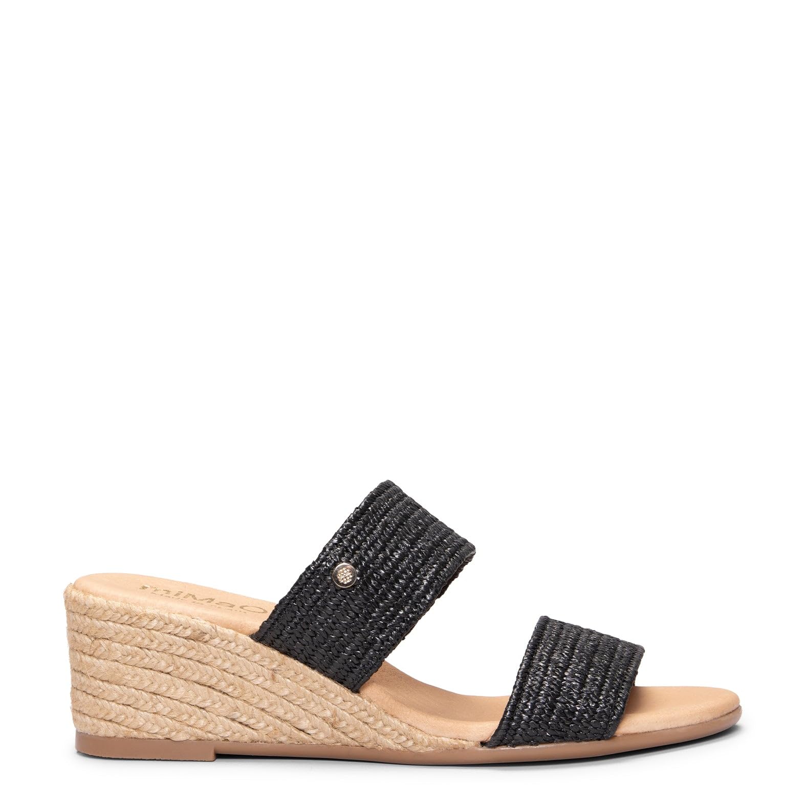 miMaO. Mules à talon compensé de type espadrilles. Fabrication artisanale