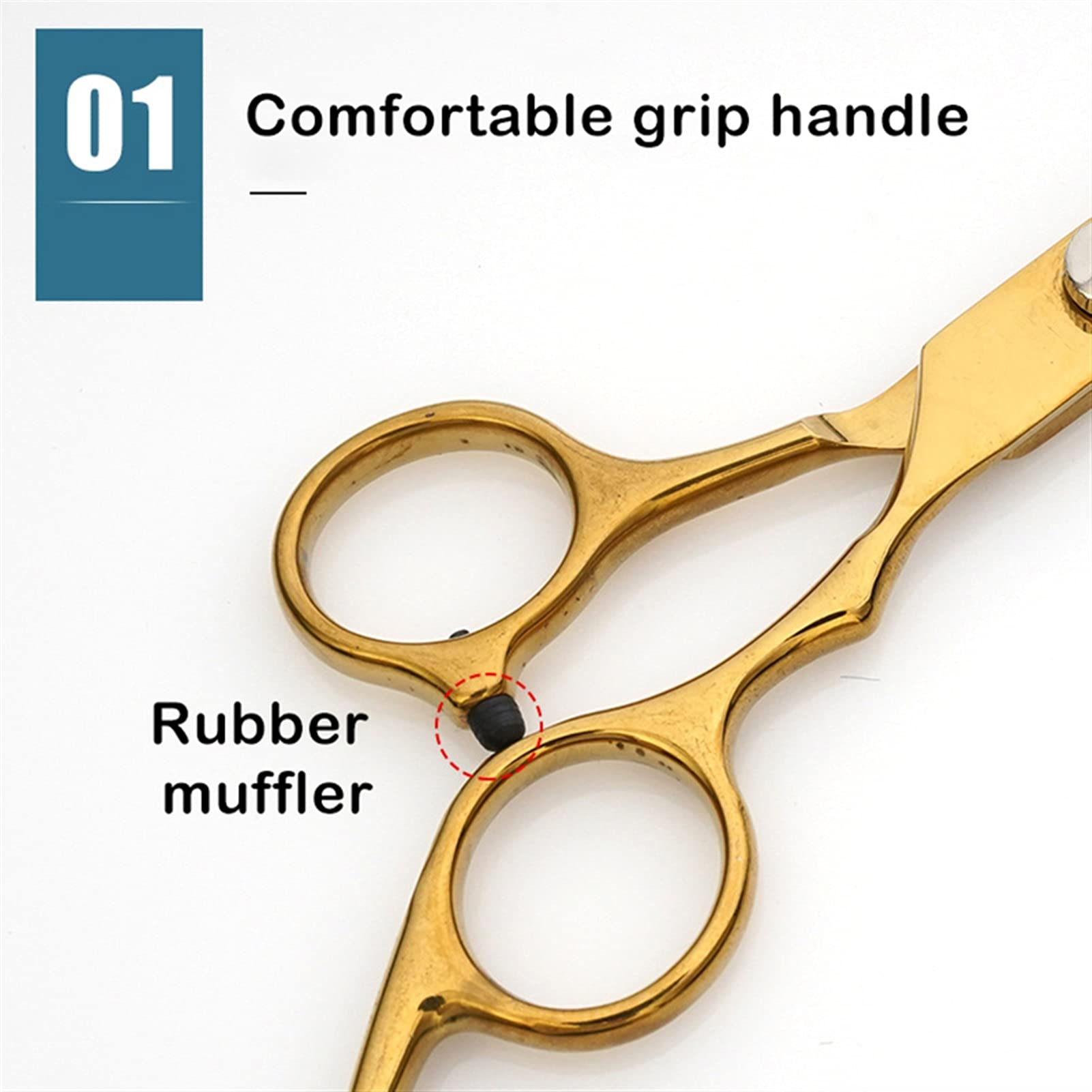 Ciseaux Coiffure/Ciseaux Cheveux Chien Ciseaux Set coupe rhéofluidifiant for chiens Beauté Animaux coupe Canine Coiffeur cheveux Toilettage Kit cintrées Ciseaux à effiler Ciseaux salon Coiffure ( Colo