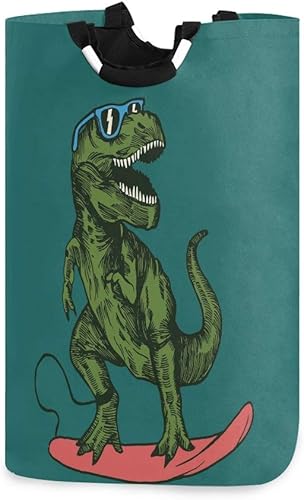 senya Cesta de almacenamiento grande con asas, organizador plegable para ropa de guardería, juguetes, monopatín, dinosaurio