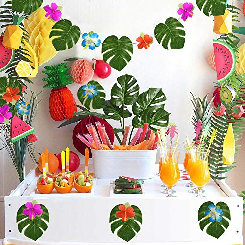 6 Pack Artificial Palm Plants Leaves Faux Turtle Leaf Fake Tropical Large Palm Tree Leaves Imitation Leaf Artificial Plants For Home Kitchen Party Flowers Arrangement Wedding Decorations #TOP5