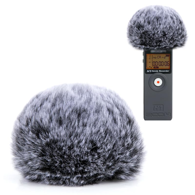 YOUSHARES Zoom H1 Recorder Short Furry Outdoor Windscreen Muff, Pop Filter/Wind Cover Shield Fits Zoom H1 Handy Portable Recorder