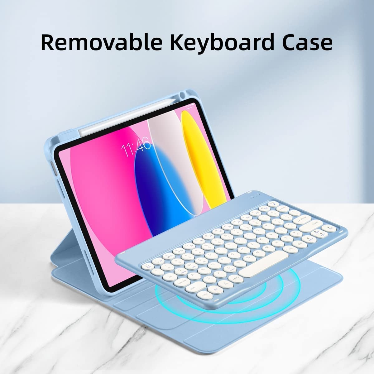 Amazon.com: QYiiD iPad Air 5th 4th Generation Rotating Keyboard