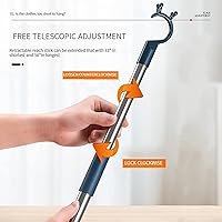 Vista 3 de BEEY Gancho de utilidad de poste largo de 56 pulgadas, herramienta de alcance extendido para techo de armario de área alta