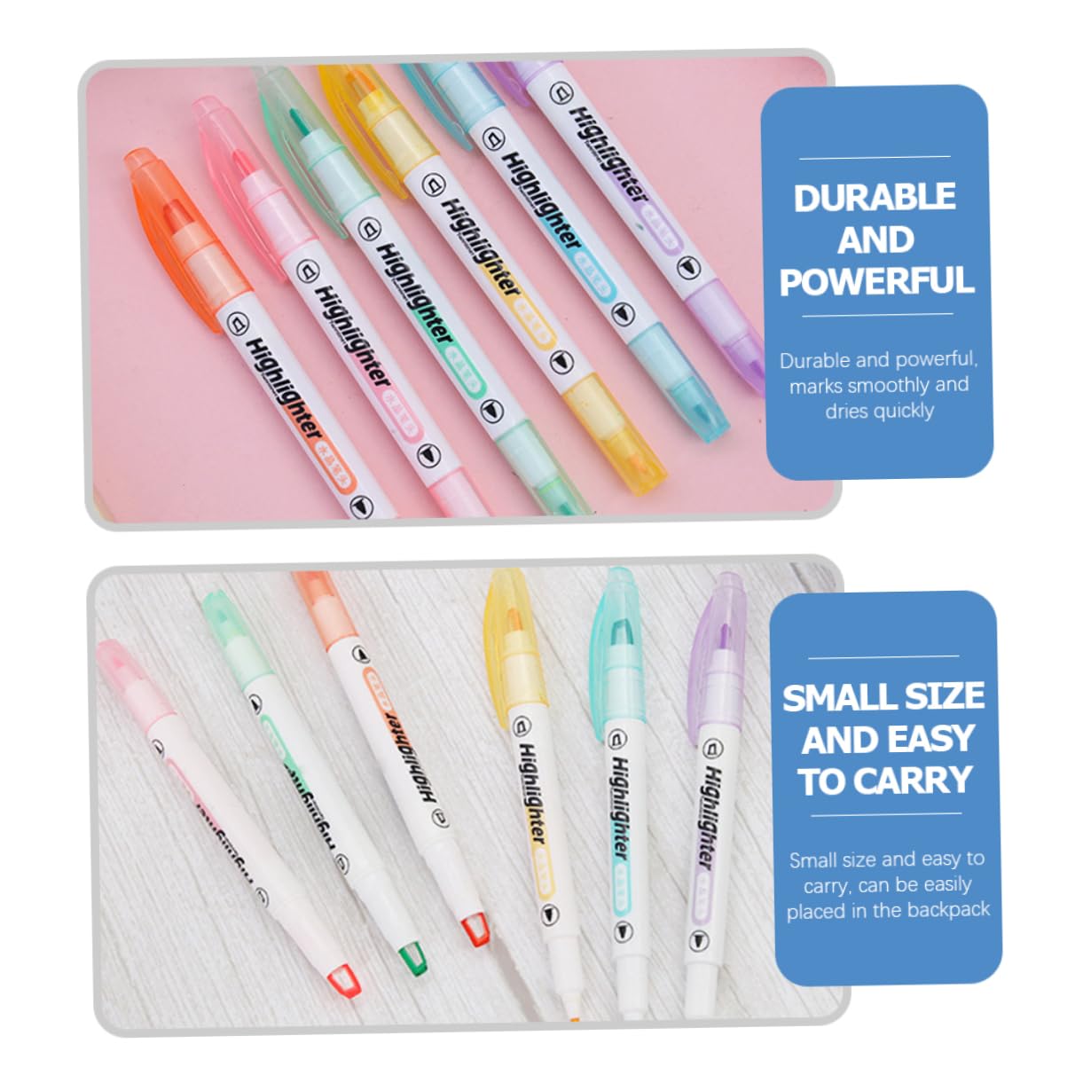 SHINEOFI Rotuladores De Doble Punta Fluorescentes Para Estudiantes De Marcadores Artísticos Portátiles Para Oficina y Notas Para Subrayar y Marcar Libros