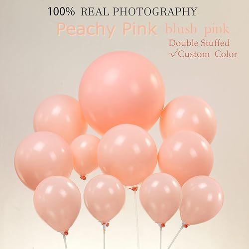 Miniatura 7 de Globos de color marfil de doble relleno, globo blanco marfil de diferentes tamaños, paquete de 63 globos de 18+10+5 pulgadas, 2 capas para