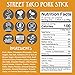 Righteous Felon Meat Sticks | 100% Pork Sticks | Gluten Free & Keto Meat Sticks | Low Sugar & High Protein Pork Sticks | Healthy Snack for Adults | Jerky Gifts for Men | Street Taco, 10 Pack