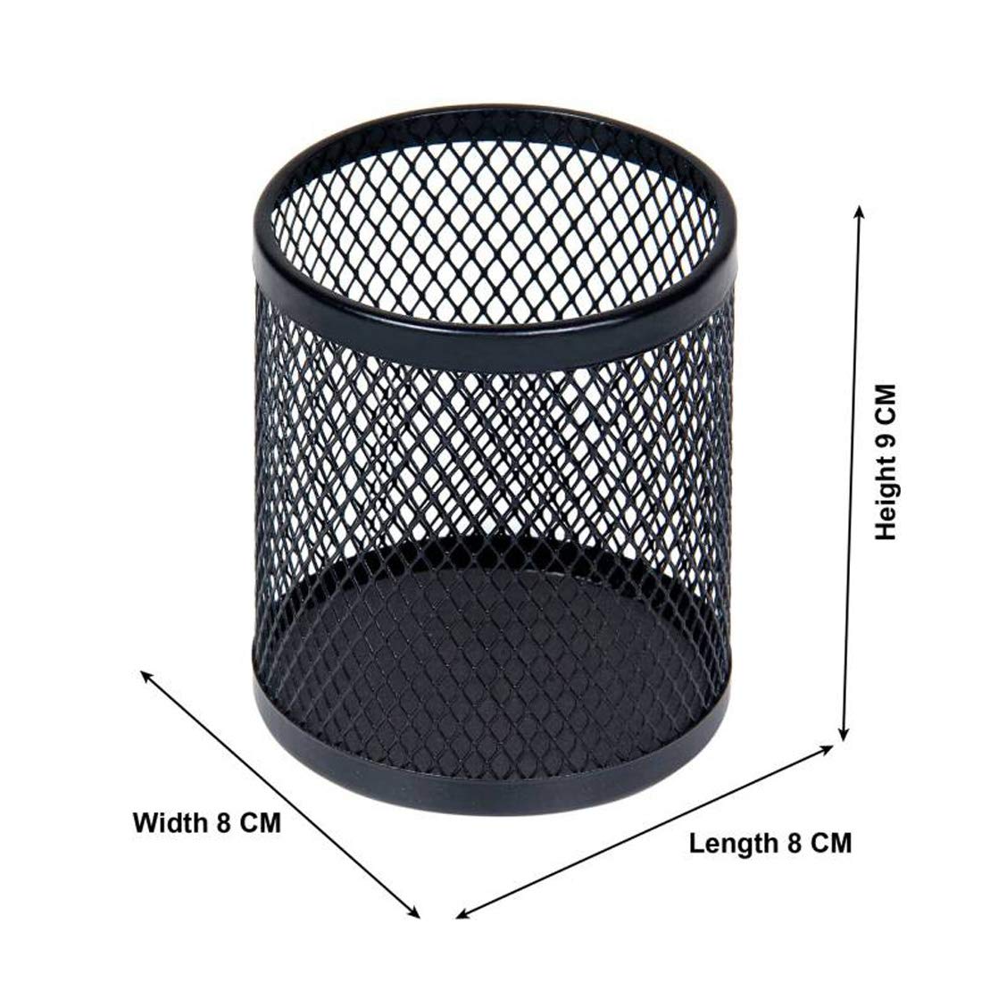 panku Standard Mesh Iron Pen Stand,Pencil Stand,Pen Holders,Pencil Holder for Office Table/Study Table/Desk/Office Stationery/Study Material Black Pack of 6 1