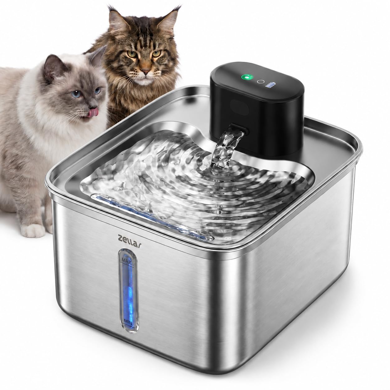 Zellar Wireless Cat Water Fountain