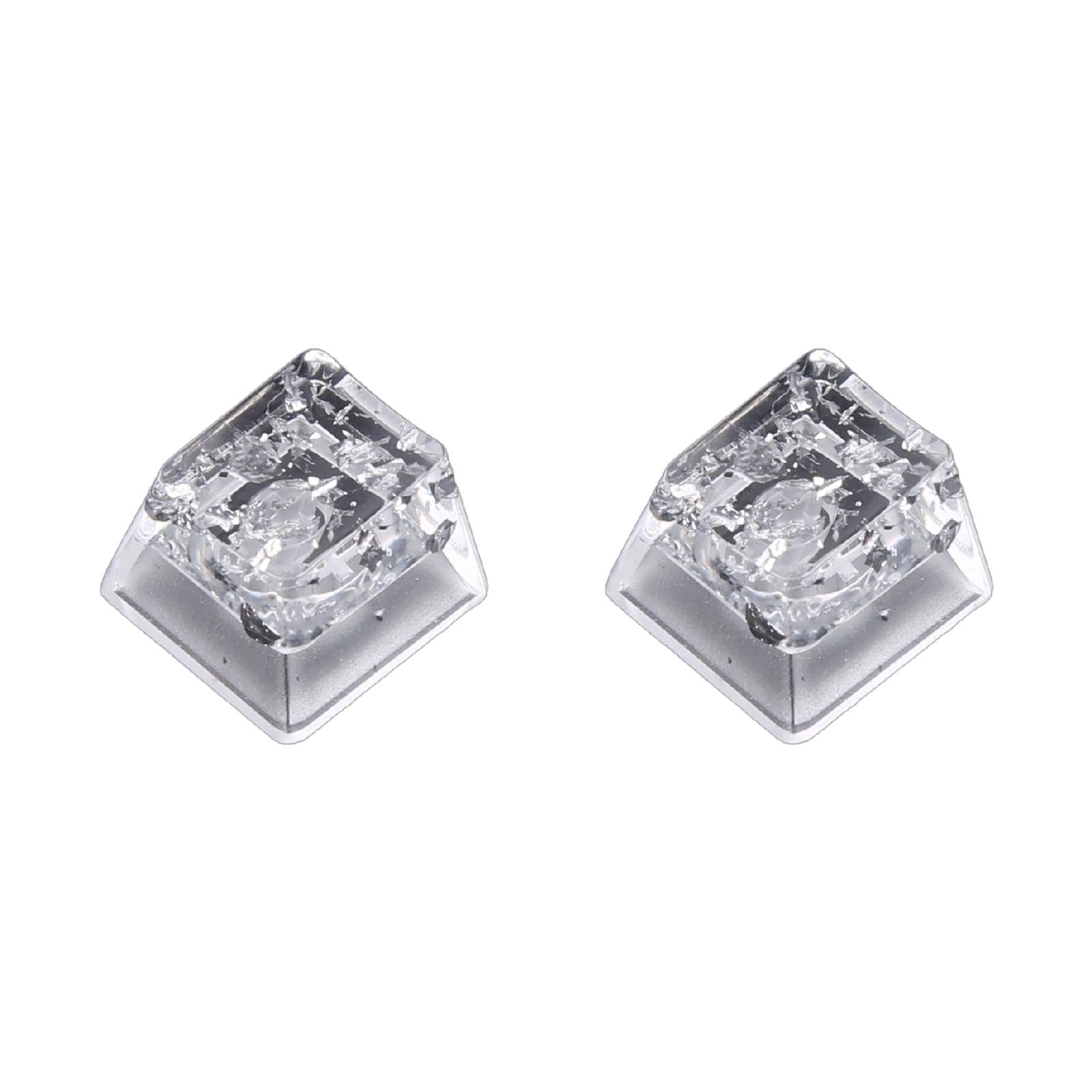 Resin Keycaps OEM Profile For Mechanical Keyboard Transparent Silver Foil For Key Cap Gaming Personalized Keyc Resin Keycap Keycaps