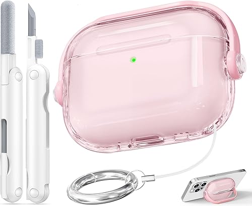 Miniatura 29 de Funda para Airpods Pro 3, fundas de bloqueo de seguridad para Apple Airpod Pro 3 (2025) con soporte para teléfono y kit de limpieza, protección
