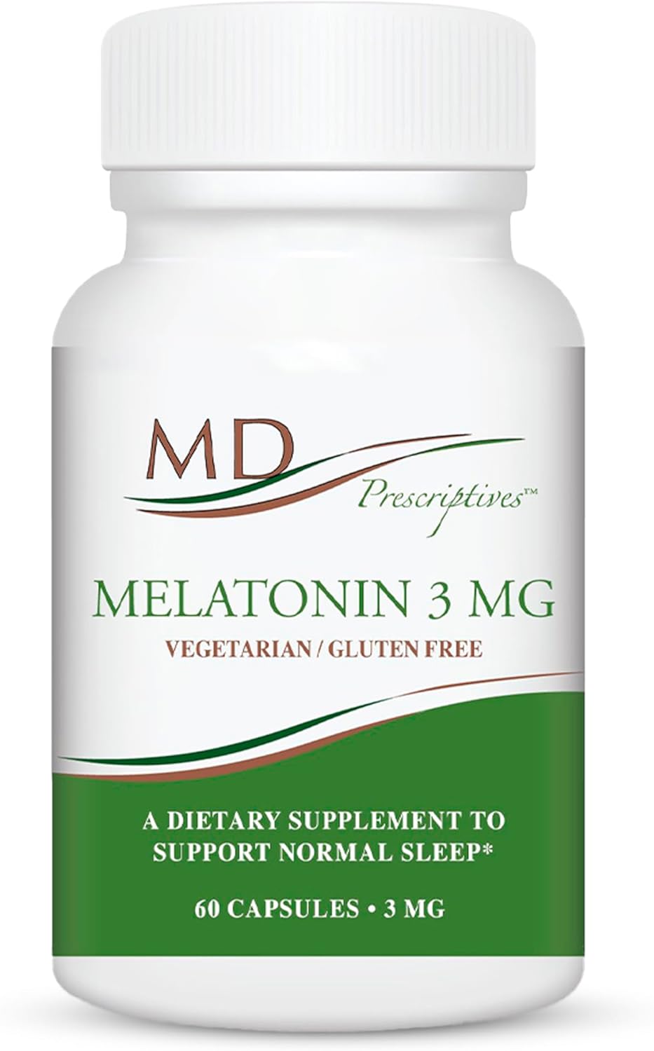 MD Prescriptives Melatonin 3mg Supplement for Men & Women - Promotes Deep Sleep, Supports Immune Balance & Glutathione Production - 60 Daily Capsules