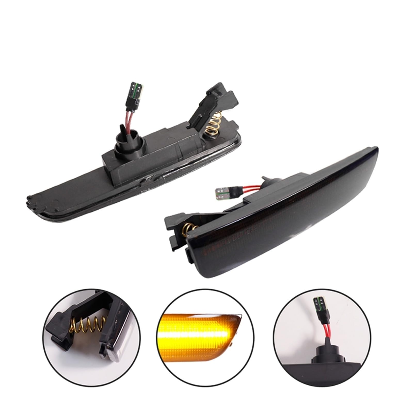 Indicatore Laterale Per VW Per Passat 2001 2002-2005 Anteriore Ambra Bianco Posteriore LED Rosso Paraurti Auto Indicatori Direzione Laterali Luce Indicatore Direzione Auto