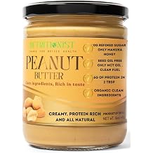 Betritionist - Creamy Manuka honey Clean Protein Organic Peanut Butter,Valencia, energy boost,16 oz,Made with MCT oil, Vegan, all natural, no sugar, xylitol free, keto, healthy