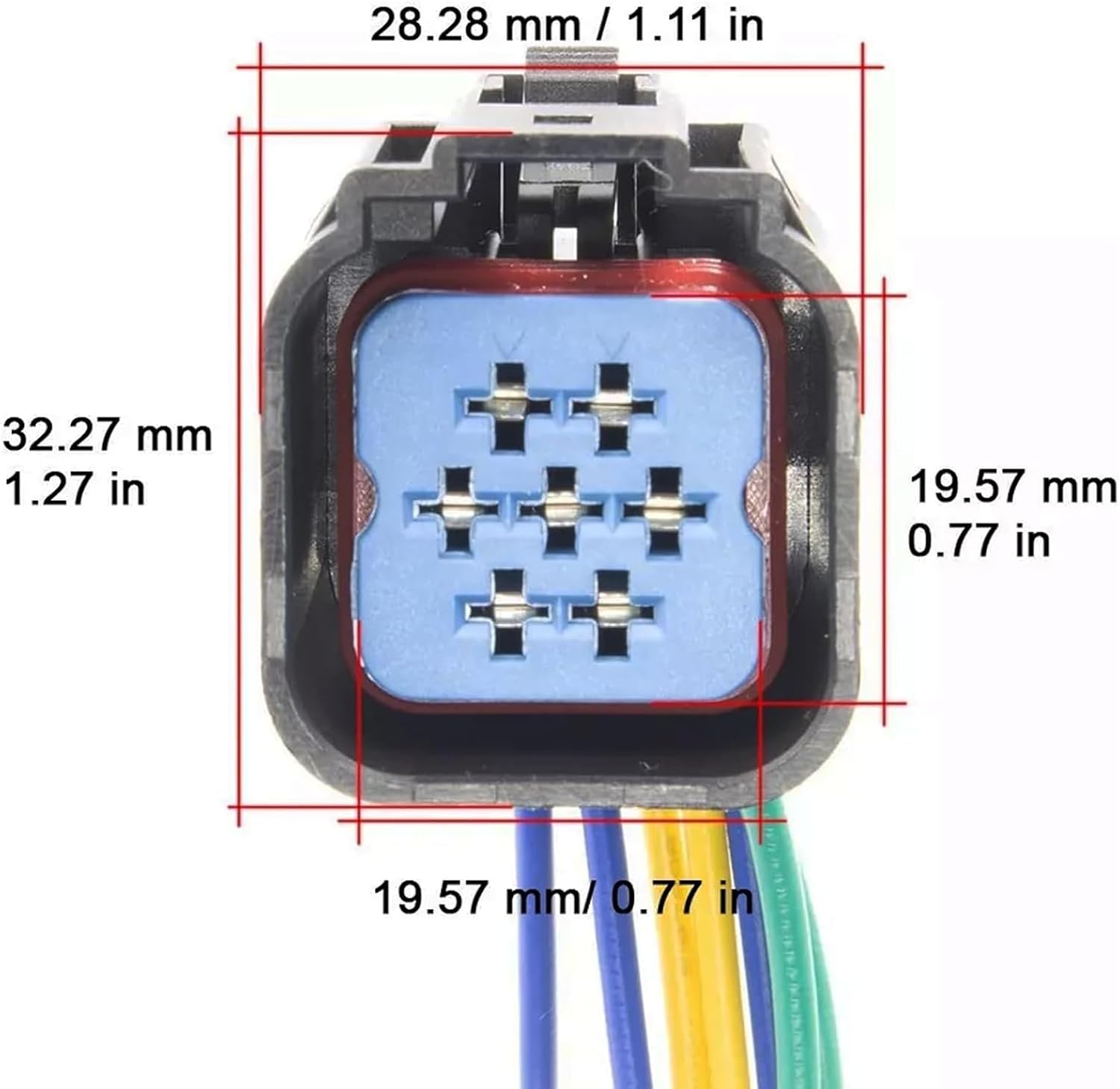 7 Pins Headlights Headlamp Connector Wiring Harness Pigtail Plug for 2005-2011 Lincoln Town Car Replaced OE# AY1005